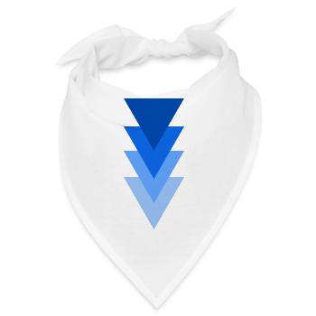 Dreieck der Farbtöne blau - Bandana - Weiß - Vorne