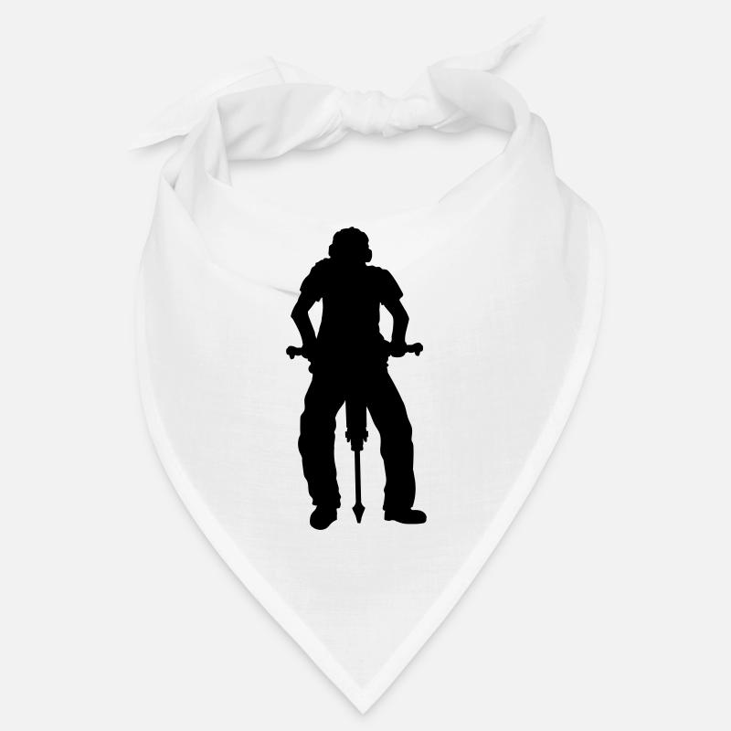 Construction worker Jackhammer Silhouette Bandana
