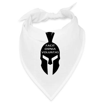 Facit Omnia Voluntas - Der Wille entscheidet - Bandana - Weiß - Vorne