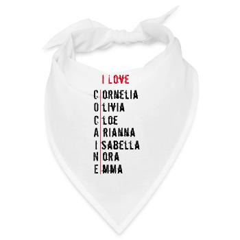 Ich liebe Kokain | schwarzer Text - Bandana - Weiß - Vorne
