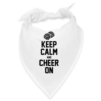 Keep Calm And Cheer On Gymnast Cheerleader Cheerle - Bandana - Weiß - Vorne