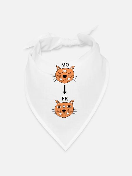 Monday to Friday - Bandana - white - Front