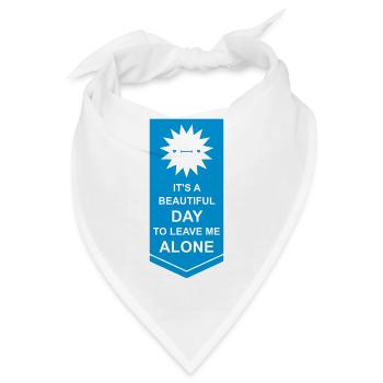 leave me alone day - Bandana - Weiß - Vorne