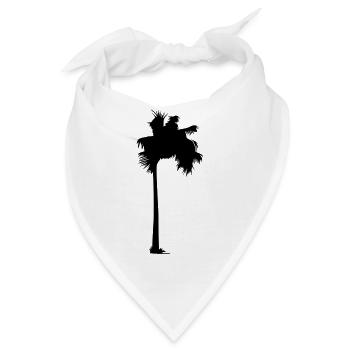 Tropisches Strand Paradies Palmen Sonne Vektor 6 - Bandana - Weiß - Vorne