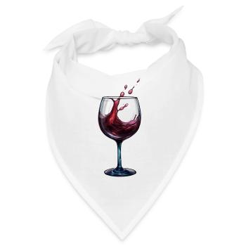 Wein / Trauben / Alkohol / trinken / Genießen - Bandana - Weiß - Vorne