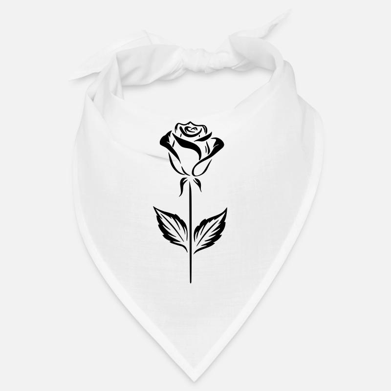 Design simple de rose noire Bandana