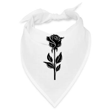 minimalistisch einfarbig rosa - Bandana - Weiß - Vorne