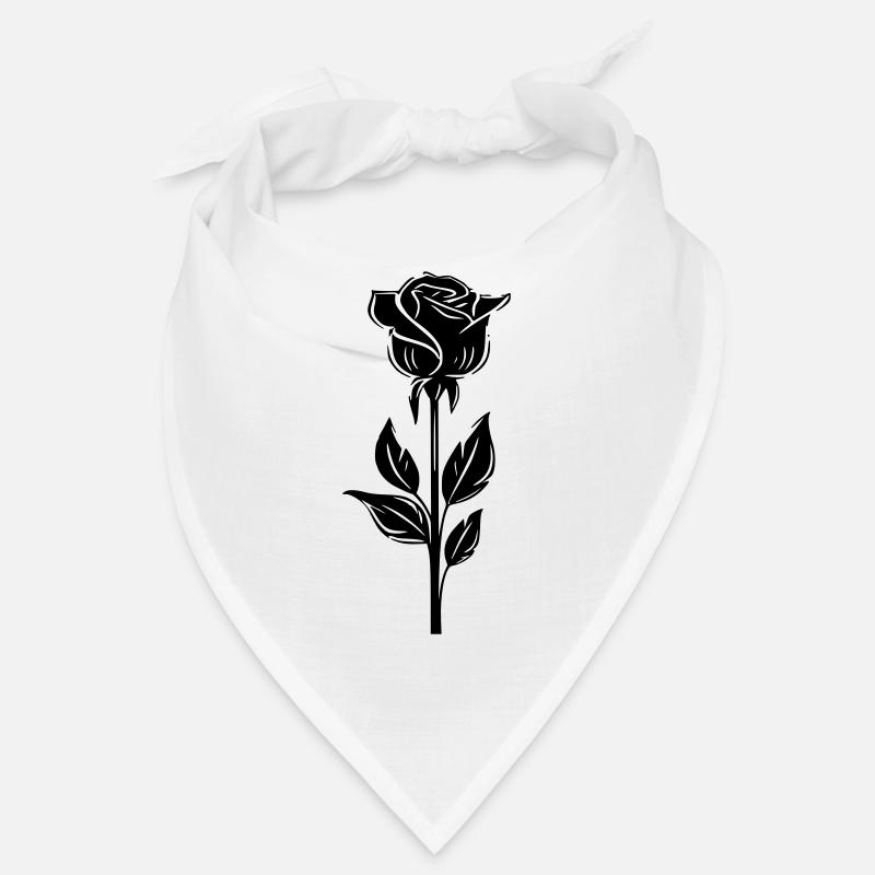 minimalist one colored rose Bandana