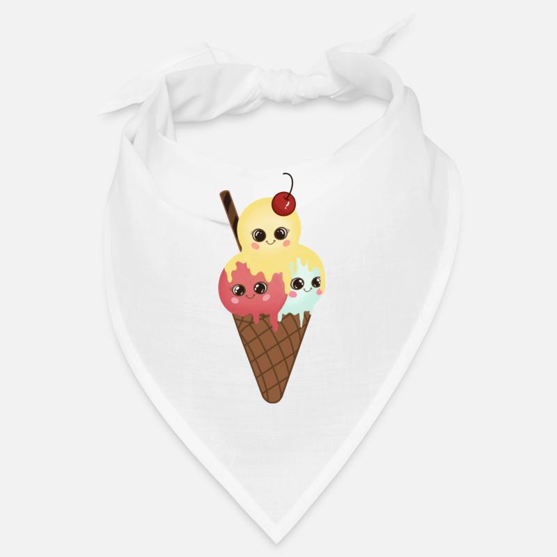 Drôles de boules de glace dans un cornet Bandana