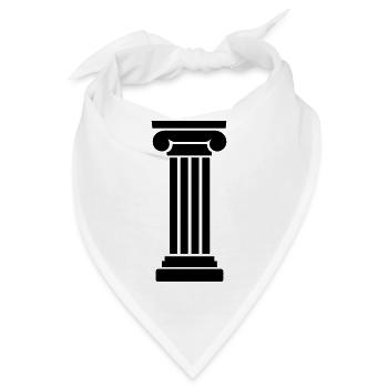 Griechische Säule - Bandana - Weiß - Vorne
