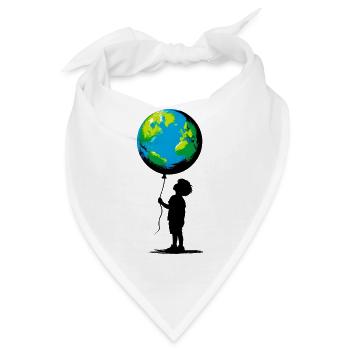 Planet Erde - Bandana - Weiß - Vorne