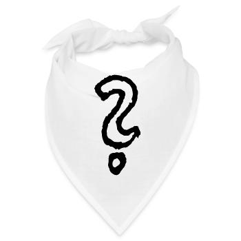 fragezeichen - Bandana - Weiß - Vorne