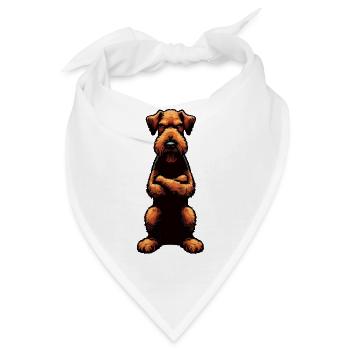Airedale Terrier Airedales Airedaleliebhaber - Bandana - Weiß - Vorne