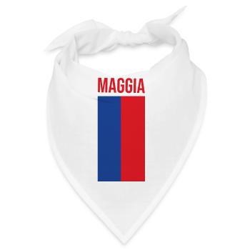 Maggia Tessin Souvenir in Tessiner Farben - Bandana - Weiß - Vorne