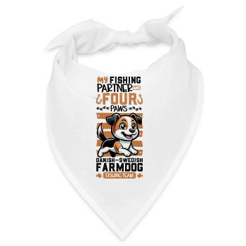 Angeln und Dansk-Svensk Gårdshund - Bandana - Weiß - Vorne
