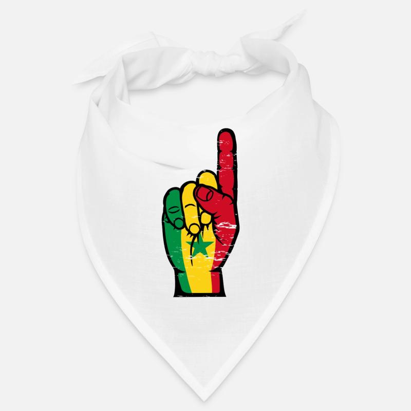 Main des drapeaux du Sénégal Bandana