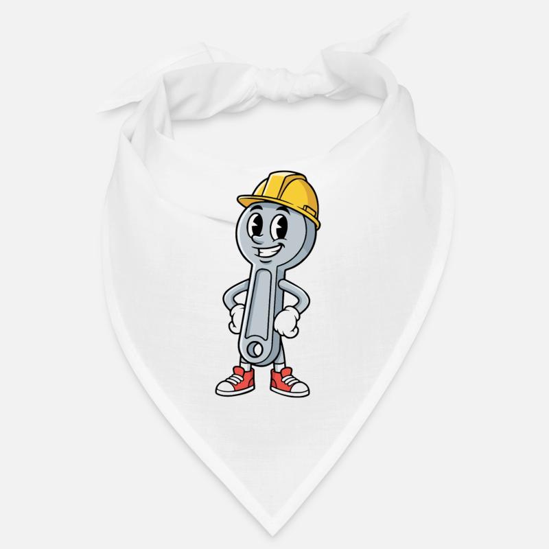 Technicien Dessin animé Clé Humour Mécanique Bandana