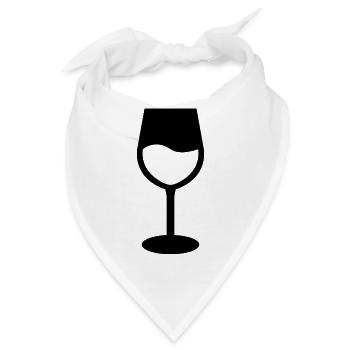 Weinglas - Bandana - Weiß - Vorne
