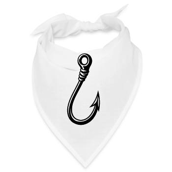 Angelhaken Symbol - Bandana - Weiß - Vorne