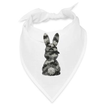 Hase von hinten Camouflage Kappe Cap Tarnfarben - Bandana - Weiß - Vorne