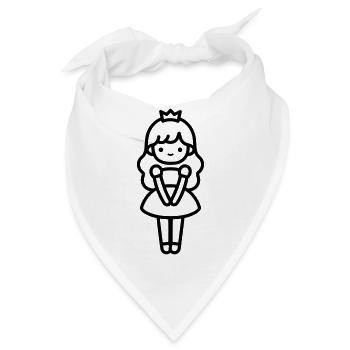 Prinzessin - Bandana - Weiß - Vorne