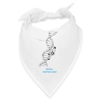 Kletterer DNA Strang Genetik Biologie Zeichnung - Bandana - Weiß - Vorne