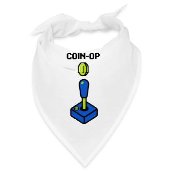Coin Op Joystick Pixel Logo - Bandana - Weiß - Vorne