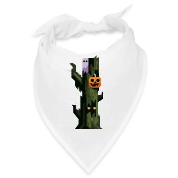 Spooky Totem Tree - Bandana - Weiß - Vorne