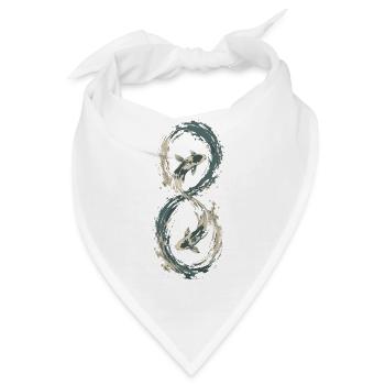 Koi-Unendlichkeitsfluss - Bandana - Weiß - Vorne