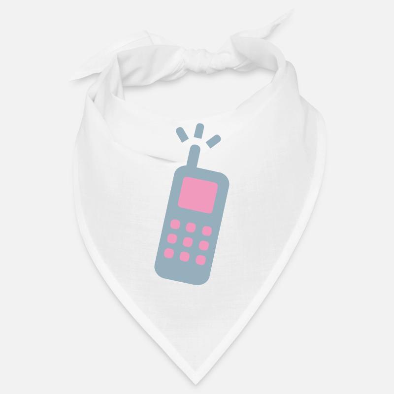 telefon handy cell fon call - Bandana - blanc