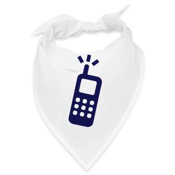 telefon - Bandana - Weiß - Vorne