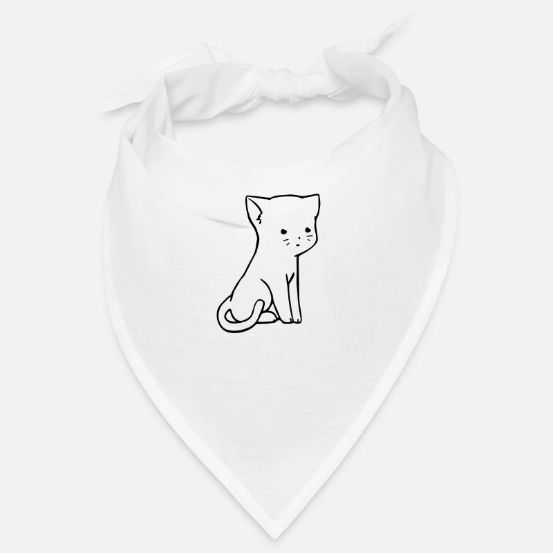 Chat doux Design - Bandana - blanc