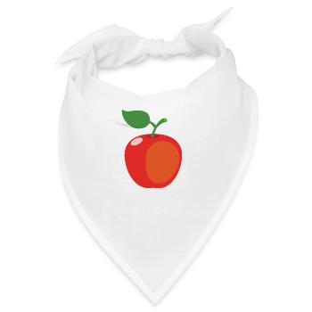 Apfel - Bandana - Weiß - Vorne