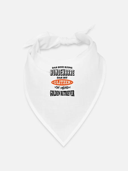 Hund Hundebesitzer Hundehaare Golden Retriever - Bandana - Weiß - Vorne