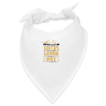 Wanderer Werden Wandern - Bandana - Weiß - Vorne