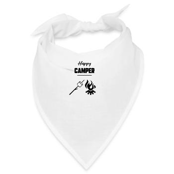 Glücklicher Camper - Bandana - Weiß - Vorne