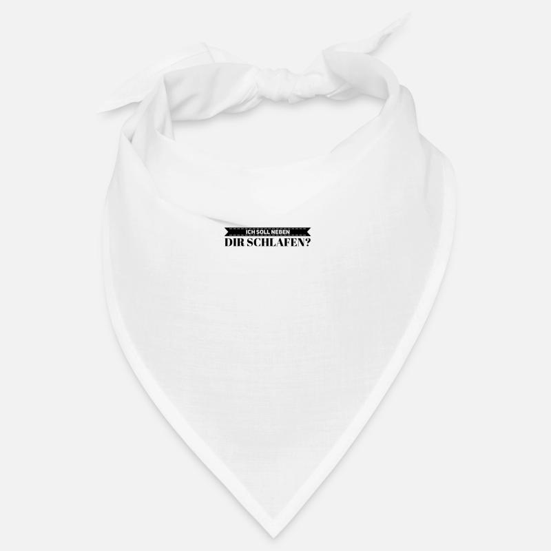 Soll ich neben dir schlafen? - Bandana - Weiß