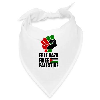 Free palestine free gaza - Bandana - Weiß - Vorne