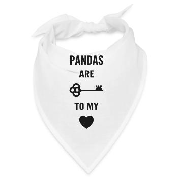 Pandas sind der Schlüssel zu meinem Herzen - Bandana - Weiß - Vorne