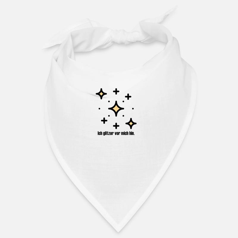 Glitzer - Bandana - Weiß