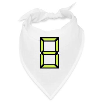 8. 8 JAHRE. 8. JUBILÄUM. GEBURTSTAG 8 JAHRE - Bandana - Weiß - Vorne