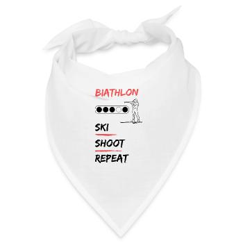 Biathlon - Ski Shoot Repeat - Bandana - Weiß - Vorne