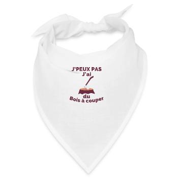 Ich kann nicht, ich habe Holz zum Schneiden - Bandana - Weiß - Vorne