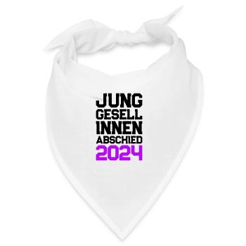 Junggesellinnenabschied 2024 Junggesellin - Bandana - Weiß - Vorne