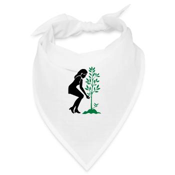 Einpflanzen Naturschutz Baum - Bandana - Weiß - Vorne