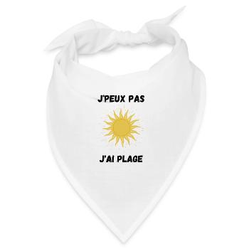Ich kann nicht, ich habe Strand - Bandana - Weiß - Vorne