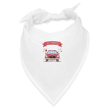 Just married Hochzeitsauto Rot - Bandana - Weiß - Vorne
