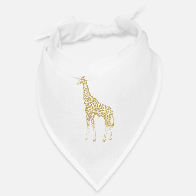 Illustrated designs with giraffe - Bandana - white
