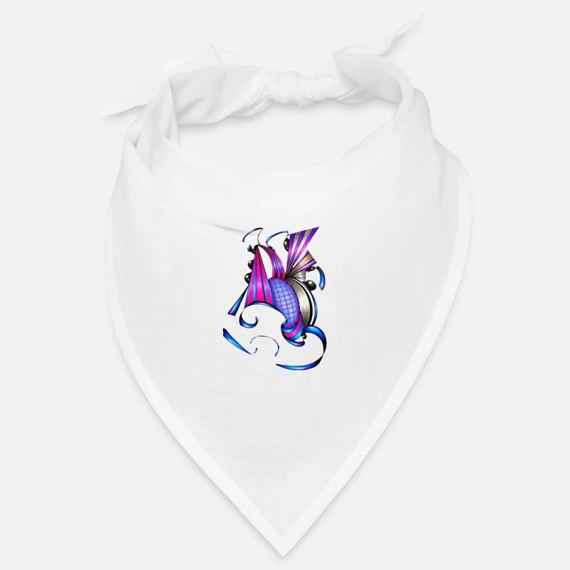 Farbige Spiral- und Fächerkunst Bandana