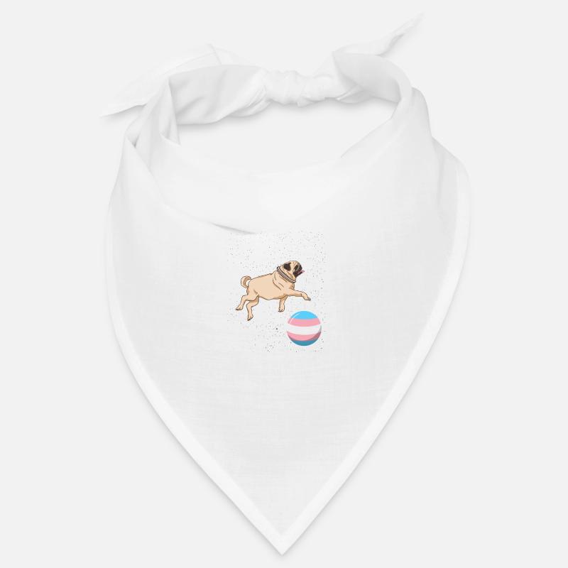 Mops im Weltraum Trans Pride Bandana